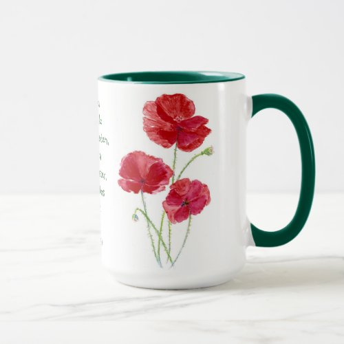 Encourage Promise Scripture Isaiah Poppy Garden Mug