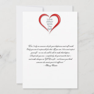 Encourage self respect thank you card