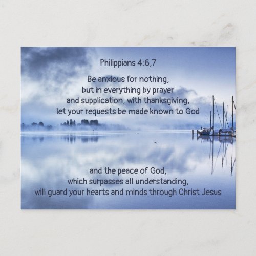 Encourage Someone Bible Scripture Phillippians 46 Holiday Postcard