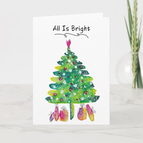 EncourageMe All Is Bright Christmas Card