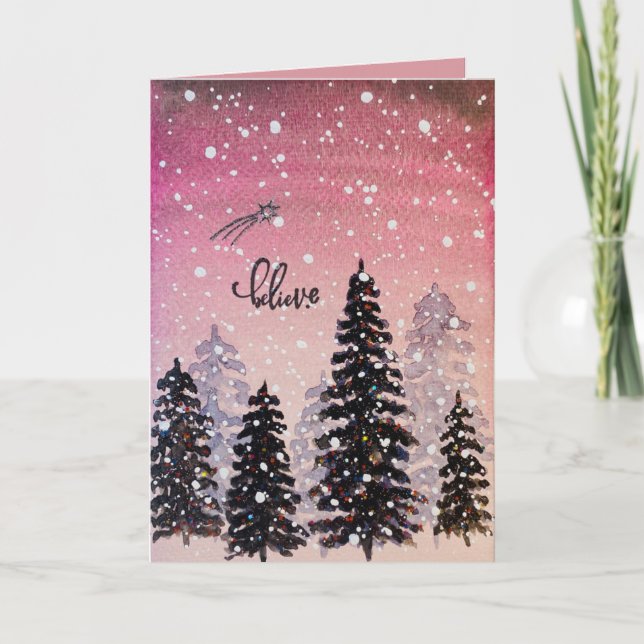 EncourageMe "Believe" Christmas Card (Front)