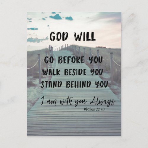 Encouragement and Comfort Bible Verse with Quote Postcard