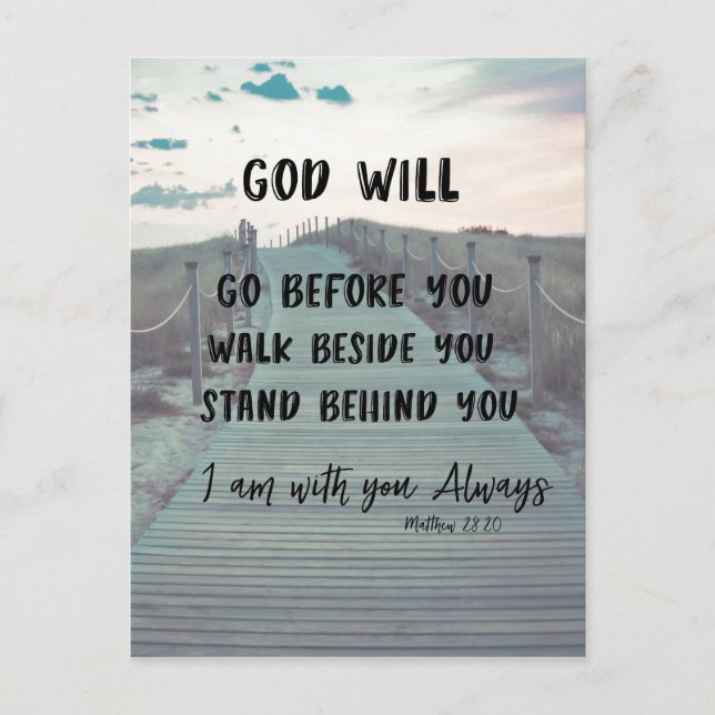 Encouragement and Comfort Bible Verse with Quote Postcard (Front)