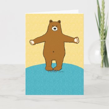 Encouragement Bear Hug Card by chuckink at Zazzle