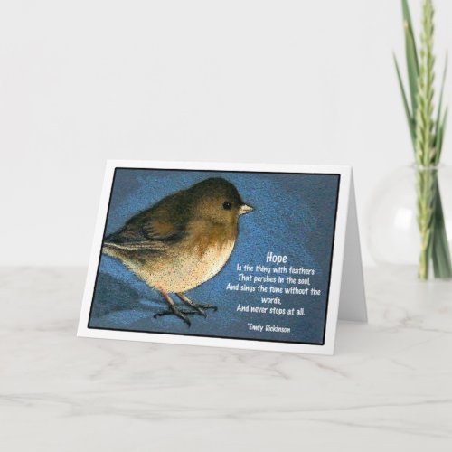 ENCOURAGEMENT CARD WITH JUNCO BIRD