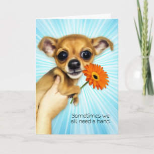 Encouragement Cartoon Chihuahua Puppy Card