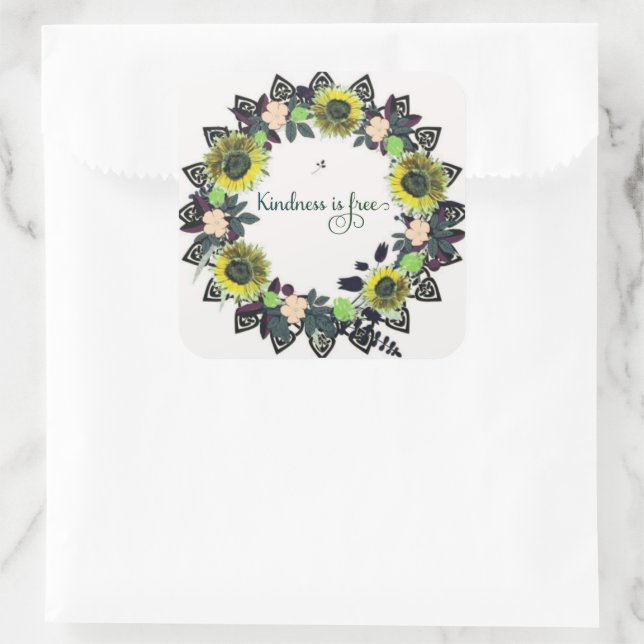 Encouragement Enlightenment Comfort Hope Square Sticker (Bag)