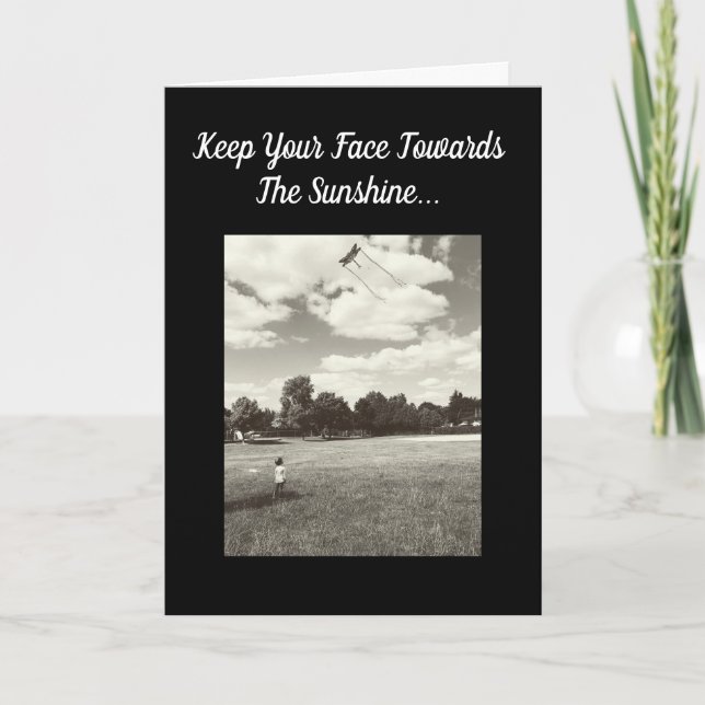 Encouragement Face The Sunshine Inspiration Verse Card (Front)