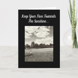 Encouragement Face The Sunshine Inspiration Verse Card