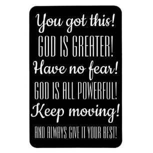 Encouragement faith inspiration God is greater! Magnet