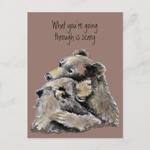 EncouragementGet Well Cancer Loss Bear Hugs Postcard