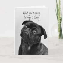 Encouragement Get Well Cancer or Loss Cute Pug Card