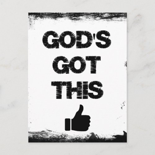 Encouragement Gods Got This Postcard