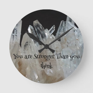 Encouragement Inspirational Strength Quartz Round Clock