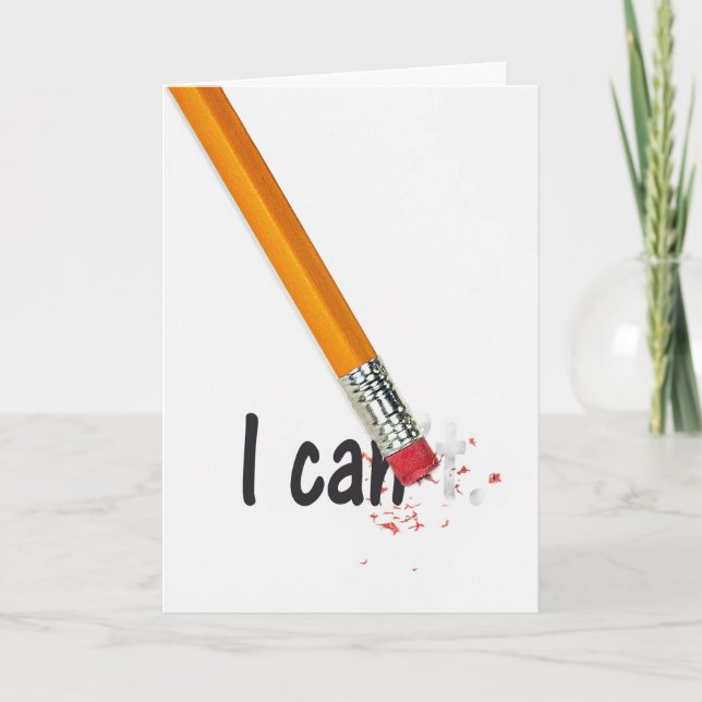 Encouragement Pencil Eraser Card (Front)