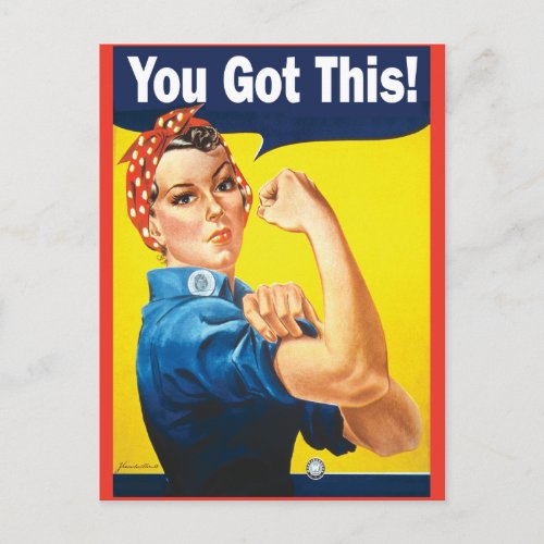 Encouragement Rosie with You Got This Postcard