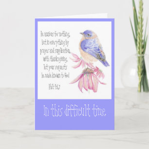 Encouragement Scripture Bluebird Garden Bird Card