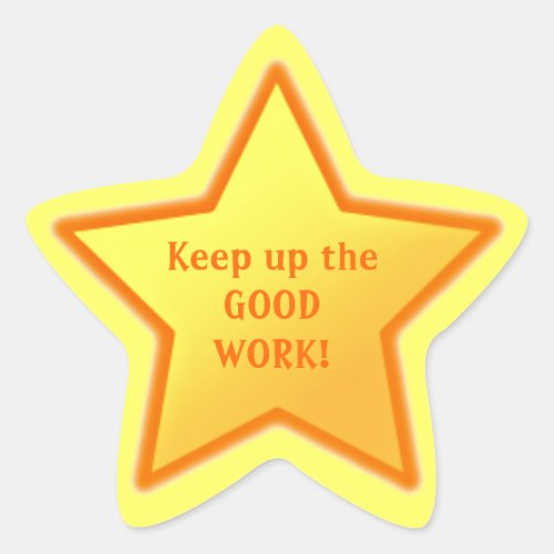 Encouragement Star Sticker