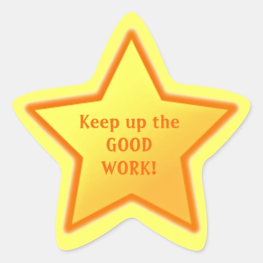 Encouragement Star Sticker | Zazzle