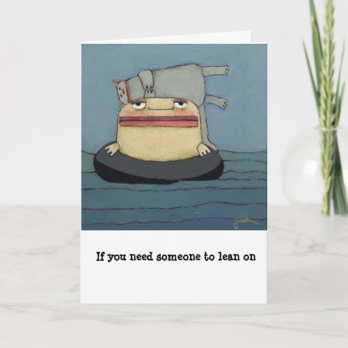 encouragement support get well greeting card