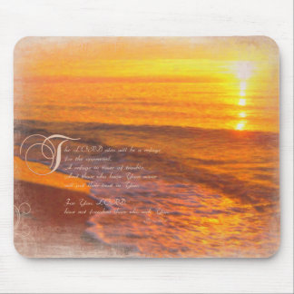 Encouragement to trust in God, Psalms & Sunsets Mouse Pad