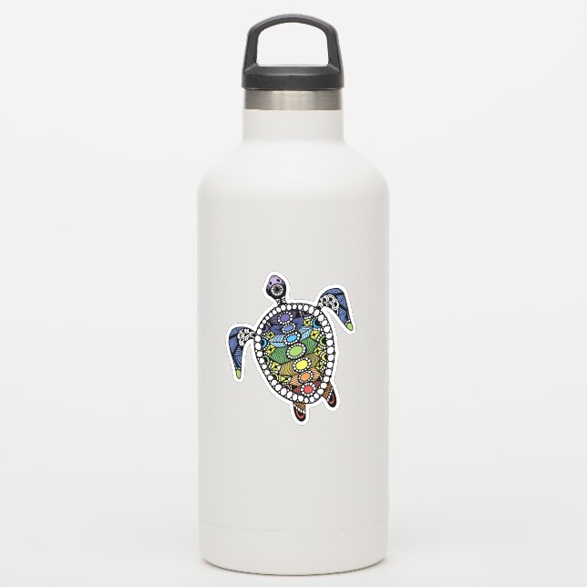 Encouragement Turtle Chakras Sticker (Waterbottle)