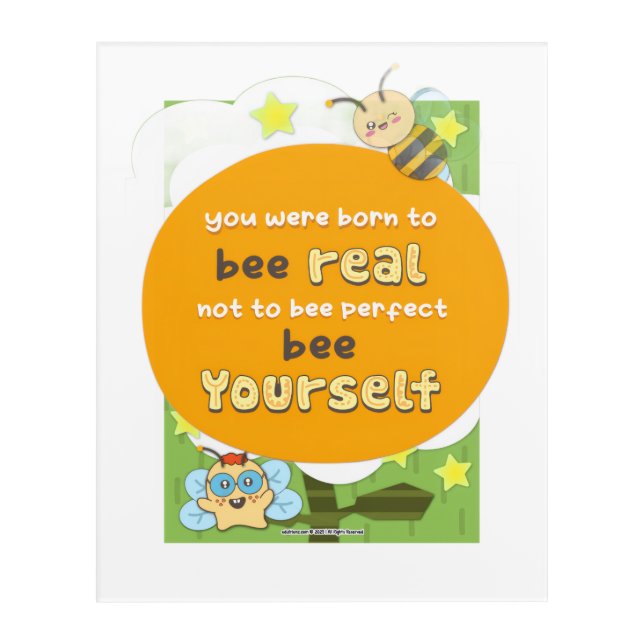 Encouragement Wallart – Be Yourself Acrylic Print (Front)