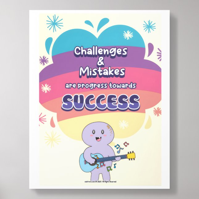 Encouragement Wallart – Challenges & Mistakes Acrylic Photo Tile (Front Set)