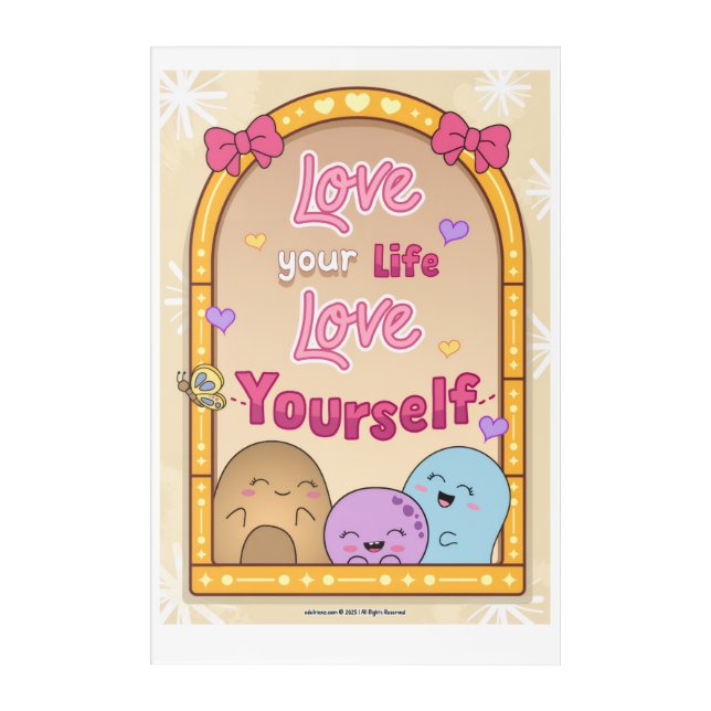 Encouragement Wallart – Love your life Acrylic Print (Front)