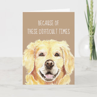 Encouragement Watercolor Golden Retriever Dog Card