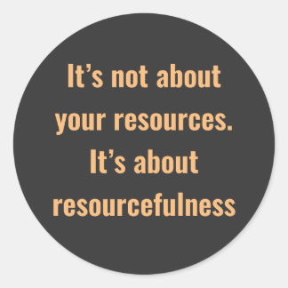 Encouragement words with simple text on classic round sticker