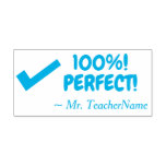 [ Thumbnail: Encouraging "100%! Perfect!" Teacher Rubber Stamp ]