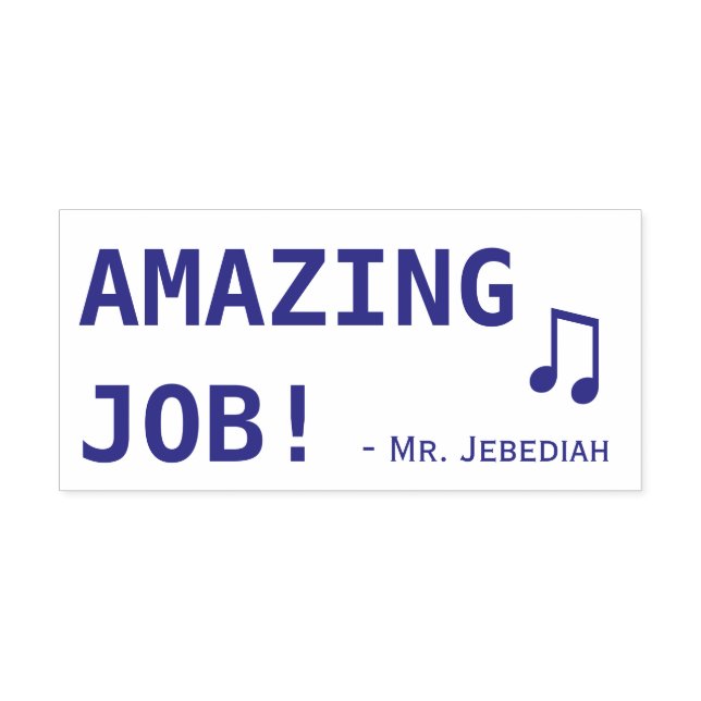 Encouraging "AMAZING JOB!" Marking Rubber Stamp (Design)