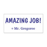 [ Thumbnail: Encouraging "Amazing Job!" Tutor Rubber Stamp ]