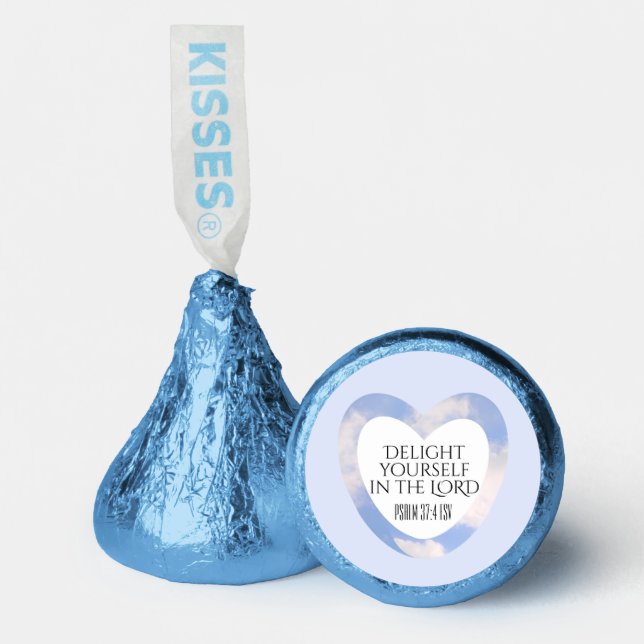 Encouraging and Uplifting Blue Bible Verse Hershey®'s Kisses® (Front)