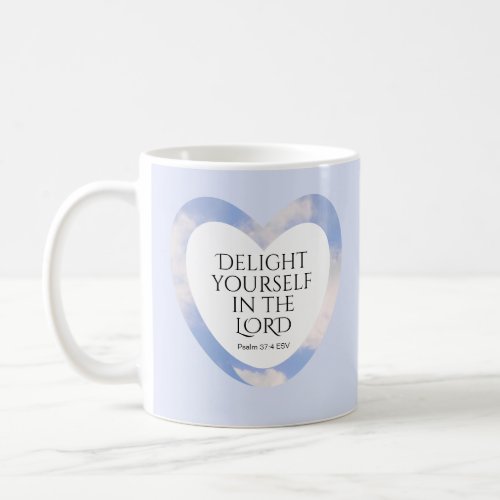 Encouraging and Uplifting Blue Bible Verse Mug