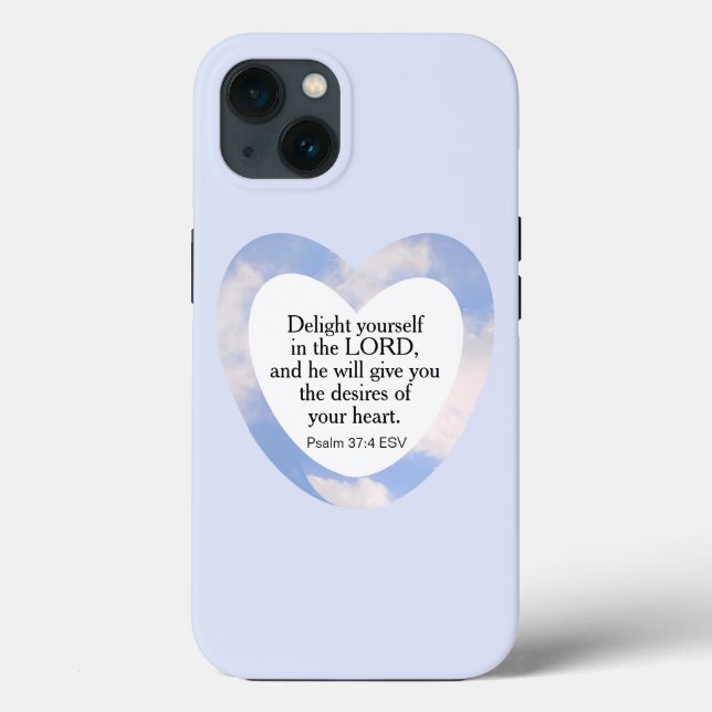 Encouraging and Uplifting Light Blue Bible Verse Case-Mate iPhone Case (Back)