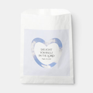 Encouraging and Uplifting Light Blue Bible Verse Favor Bag