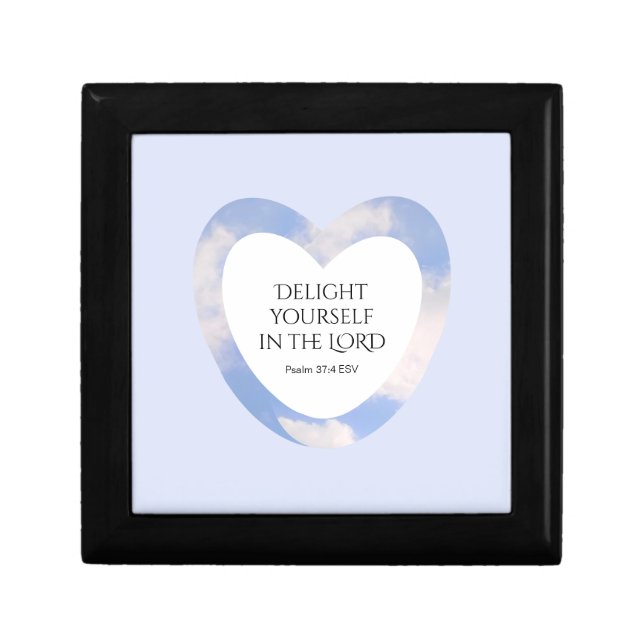 Encouraging and Uplifting Light Blue Bible Verse Gift Box (Front)