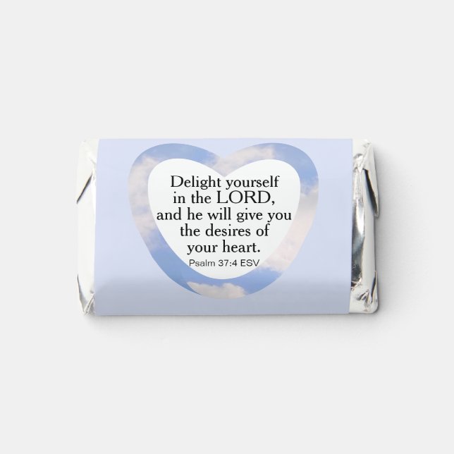 Encouraging and Uplifting Light Blue Bible Verse Hershey's Miniatures (Front)