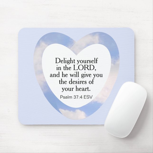 Encouraging and Uplifting Light Blue Bible Verse Mouse Pad (With Mouse)