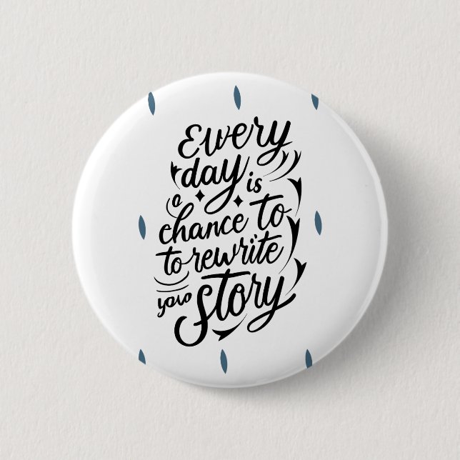 Encouraging Believe in Yourself Message Design Button (Front)