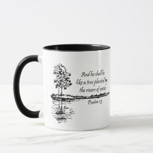 Encouraging Bible Scripture Psalm 1:3 Mug