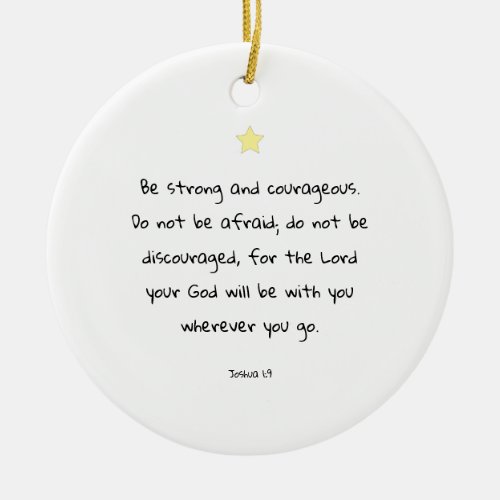 Encouraging Bible Verse Christmas Gift Ceramic Ornament