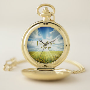 Encouraging Bible Verse Pocket Watch