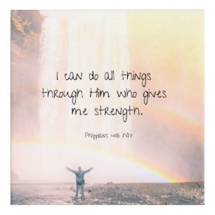 Encouraging Bible Verse Quote Acrylic Wall Art