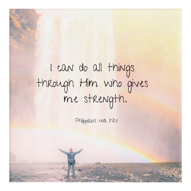 Encouraging Bible Verse Quote Acrylic Wall Art (Front)