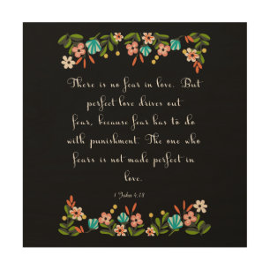 Encouraging Bible Verses Art - 1 John 4:18