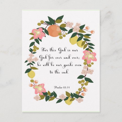 Encouraging Bible Verses Art _ Psalm 4814 Postcard