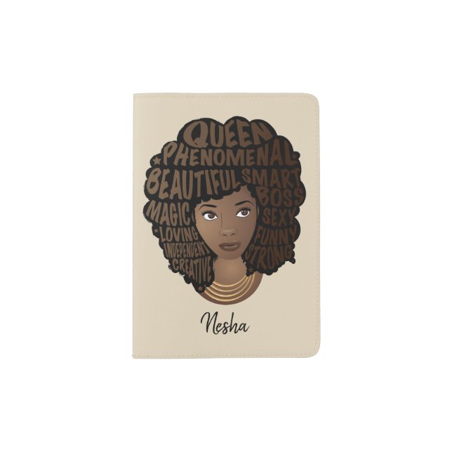 Encouraging Black Women, Beige Passport Holder (Front)